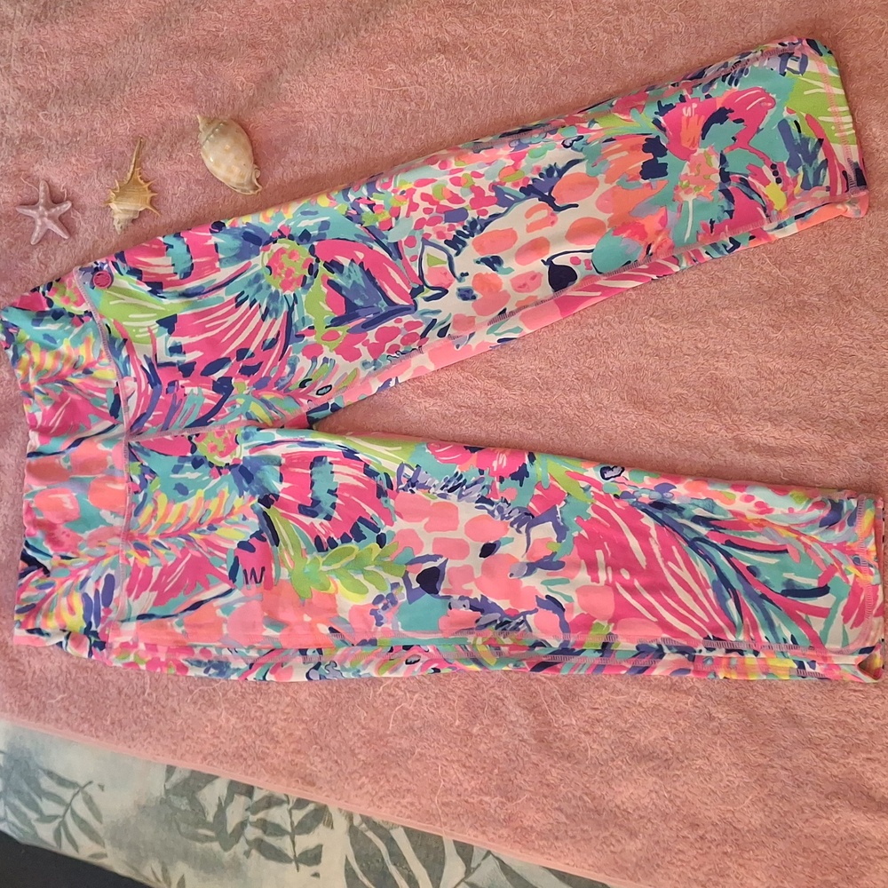 Lilly Pulitzer Leggings- Gumbo Limbo Leggings Size Medium EUC